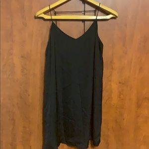 Naked Zebra black spaghetti strap mini dress